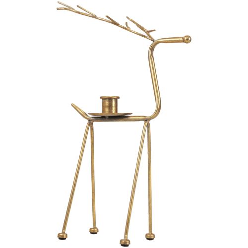 Floristik24 Candelabro decorativo con forma de ciervo de metal Al. 38,5 cm