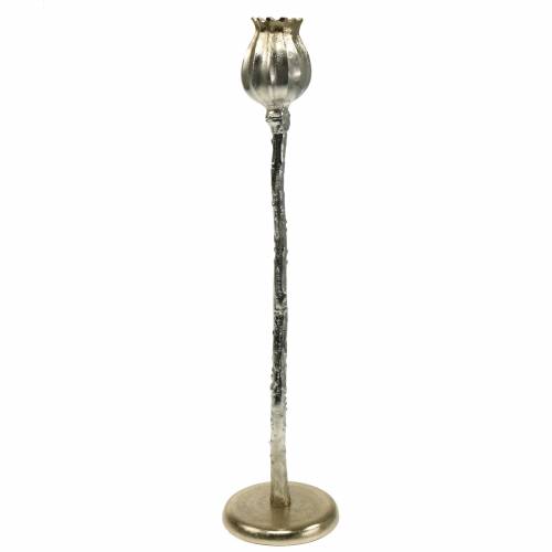 Artículo Candelabro flor de amapola champán A49cm