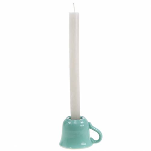 Floristik24 Vaso portavelas Ø7.5cm H6cm verde 3pcs