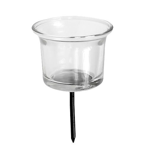 Artículo Portavelas para vela de té Ø6cm H10cm vidrio transparente