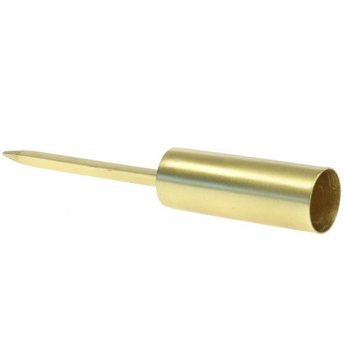 Artículo Portavelas para velas de palo estrecho dorado Ø2,2cm H15cm 4ud
