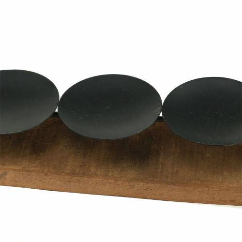 Floristik24 Portavelas madera teca natural 60cm