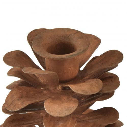 Artículo Portavelas Conos de Navidad metal óxido Ø6,5cm H8cm
