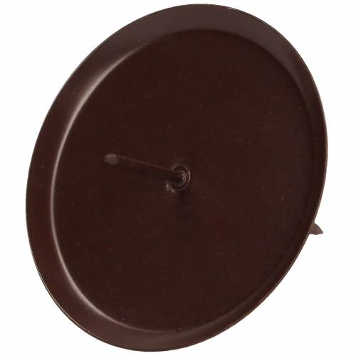 Floristik24 Portavelas marrón Ø6cm 4 piezas