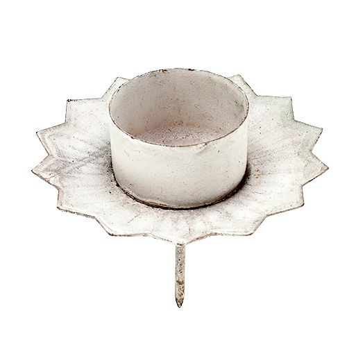 Artículo Portavelas para velas de té Portavelas Crema Ø9cm 4uds