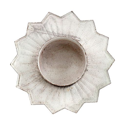 Artículo Portavelas para velas de té Portavelas Crema Ø9cm 4uds
