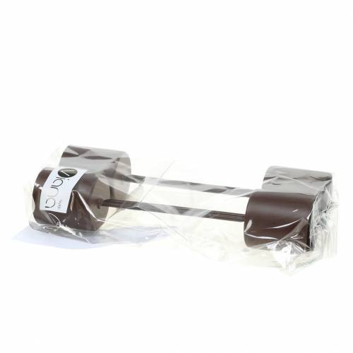 Floristik24 Candelero para velas de palo marrón Ø3.7cm H14cm 4pcs