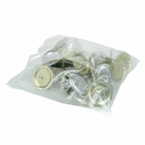 Floristik24 Portavelas con espina oro Ø6cm 36 piezas