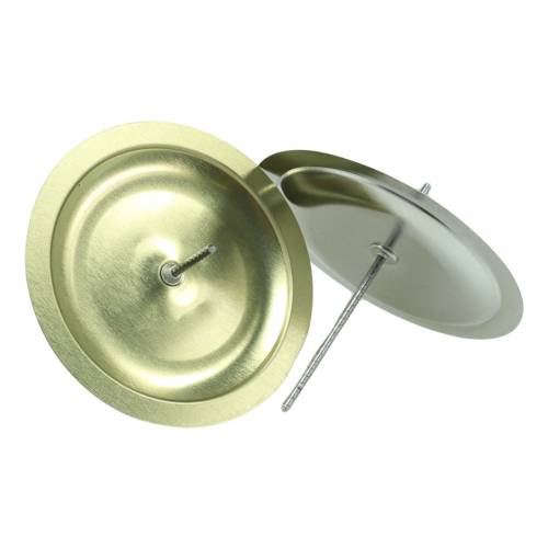 Floristik24 Portavelas con espina oro Ø6cm 36 piezas