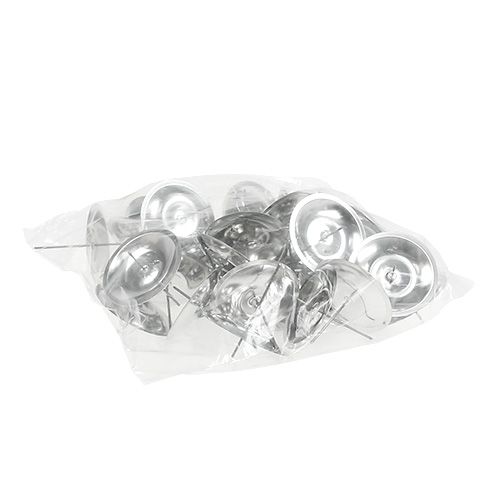 Artículo Portavelas con espina plata Ø5cm 36 piezas