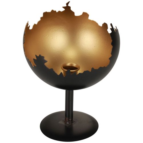 Floristik24 Decoración de mesa portavelas navideño metal 19cm Ø15cm