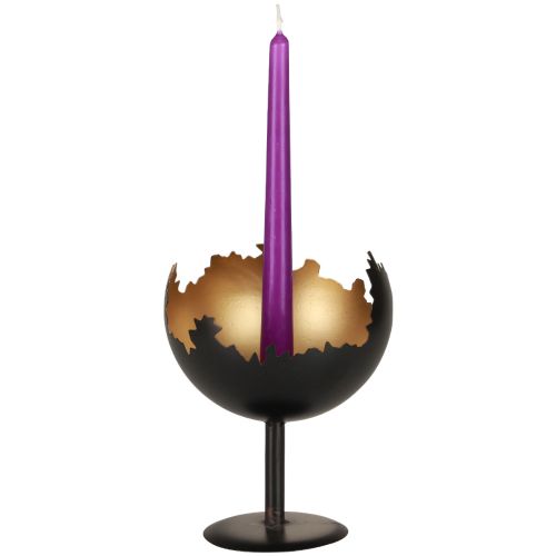 Floristik24 Decoración de mesa portavelas navideño metal 19cm Ø15cm