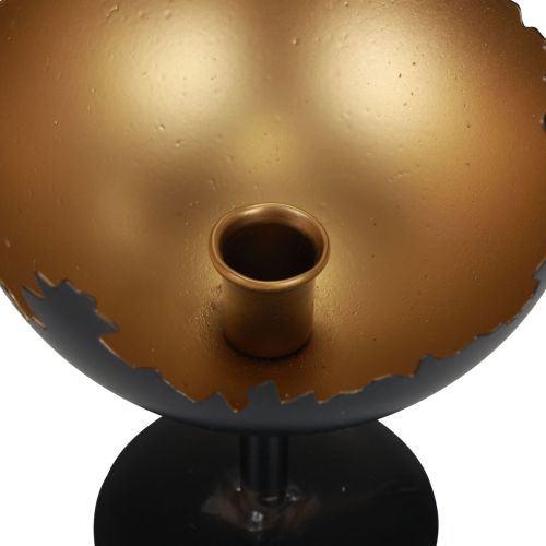Floristik24 Decoración de mesa portavelas navideño metal 19cm Ø15cm