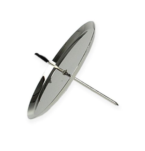 Portavelas plateado Ø10cm 4 piezas
