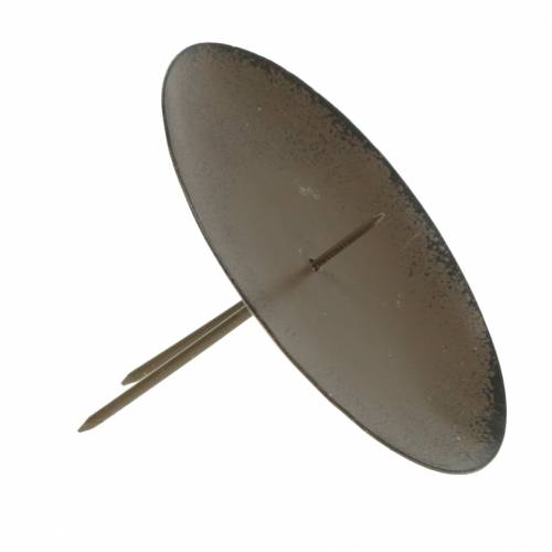Artículo Portavelas enchufable 8cm marrón 4 piezas