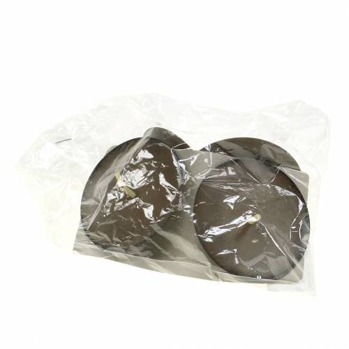 Artículo Portavelas enchufable 8cm marrón 4 piezas