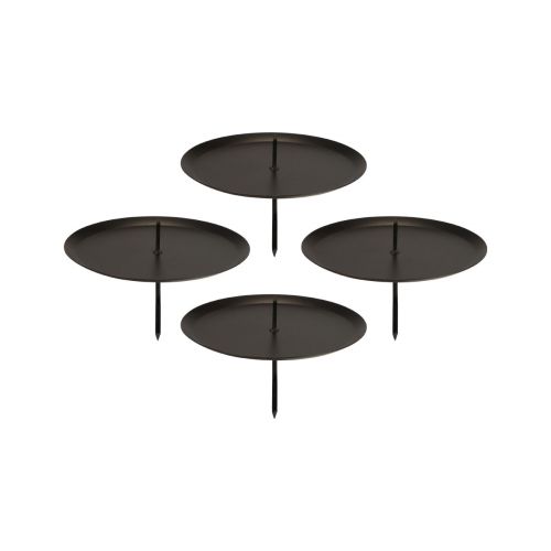 Floristik24 Portavelas enchufable negro Portavelas de Adviento Ø6cm 4 piezas