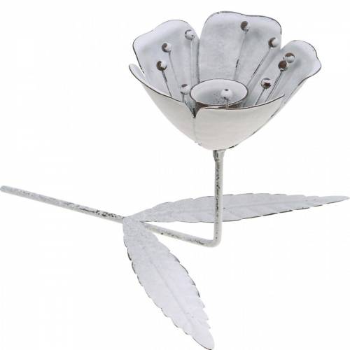 Floristik24 Decoración de primavera, forma de flor de candelabro, decoración de boda, decoración de mesa de metal