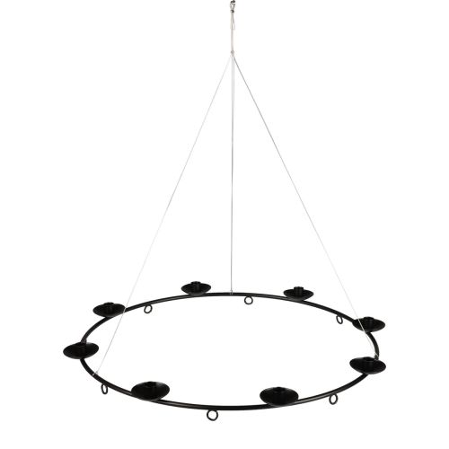 Artículo Candelero candelabro colgante negro portavelas Ø39cm