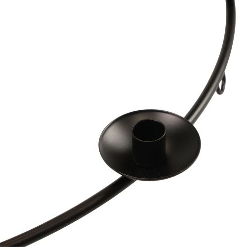 Floristik24 Candelero candelabro colgante negro portavelas Ø39cm