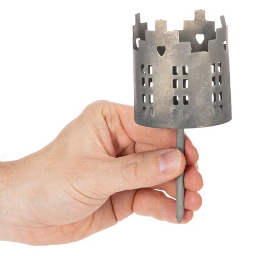 Portavelas y candelabro con estaca, diseño de casa, 6 cm, 2 piezas | Floristik24.es