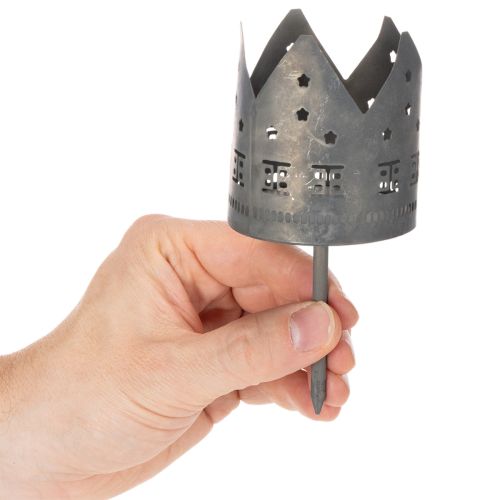 Portavelas con punta, portavelas en forma de casa para velas cilíndricas, 6 cm, 2 unidades | Floristik24.es