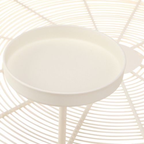 Floristik24 Portavelas cuenco para 4 velas de pilar crema Ø45cm