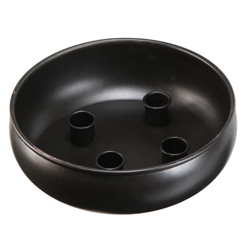 Floristik24 Portavelas portavelas negro con imanes Ø20cm