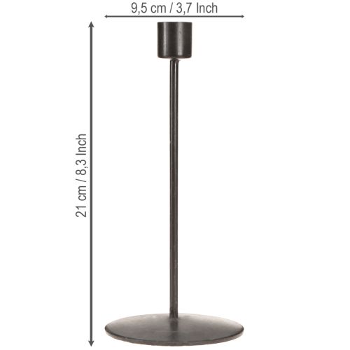 Artículo Candelabro marrón antiguo H21,5cm 2 piezas