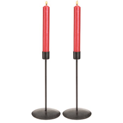 Artículo Candelabro marrón antiguo H21,5cm 2 piezas