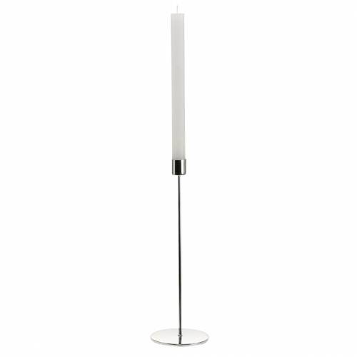 Artículo Juego de candelabros de metal para velas plata Ø2.2cm H31cm 2pcs