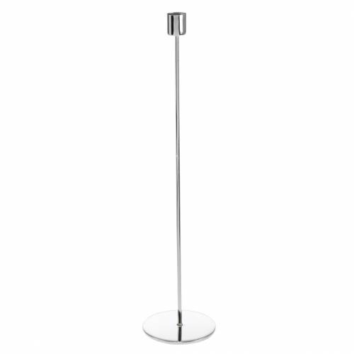 Artículo Portavelas de metal para velas cónicas plateado Ø2.2cm H28cm 2pcs