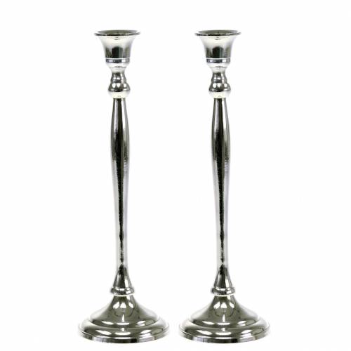 Candelabros plata juego de 2 H27cm