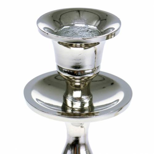 Floristik24 Candelabro plateado de 2 Al. 29 cm