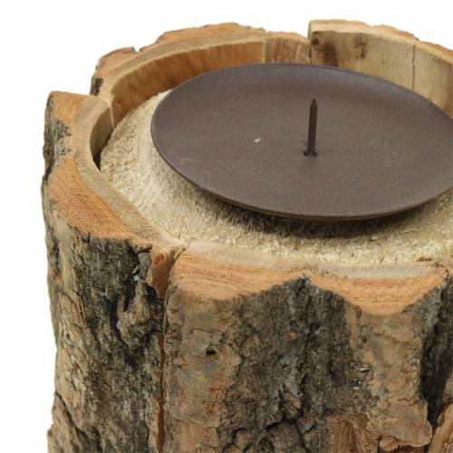 Floristik24 Candelabro de madera Ø13cm H10cm