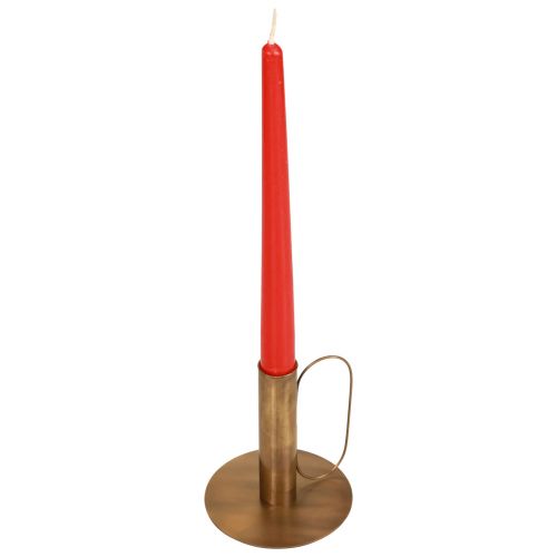 Artículo Candelero candelabro de metal aspecto latón Ø8,5cm