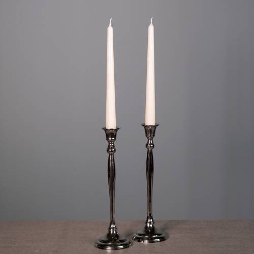 Floristik24 Candelabros plata juego de 2 H27cm