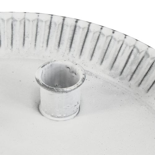 Artículo Molde para tarta plato vela con 4 portavelas blanco Ø25cm