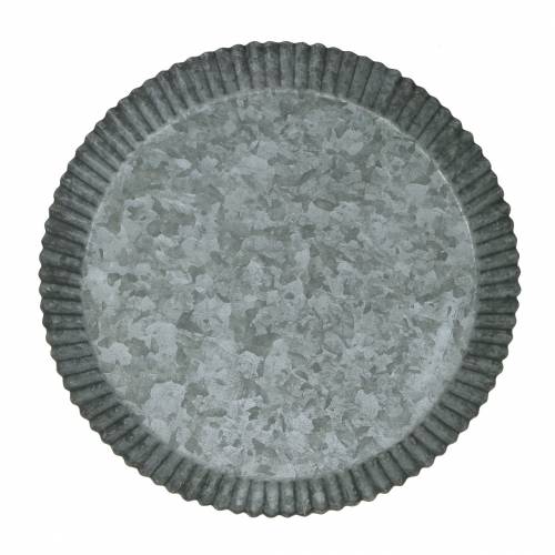 Floristik24 Plato para decoracion de mesa molde para hornear zinc Ø25cm A3cm