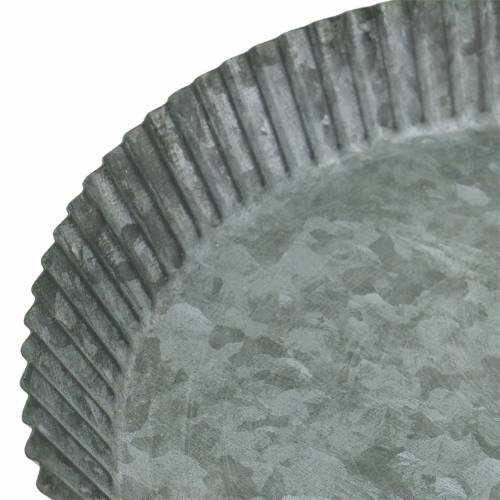 Floristik24 Plato para decoracion de mesa molde para hornear zinc Ø25cm A3cm