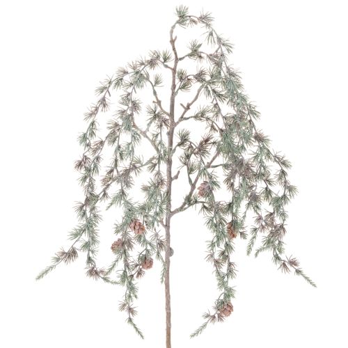 Rama de pino artificial con piñas, rama de pino decorativa, artificial, 80 cm, 3 piezas