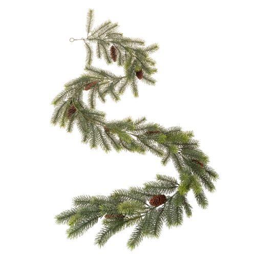 Rama de pino decorativa, guirnalda artificial para arreglos invernales, 190 cm. | Floristik24.es