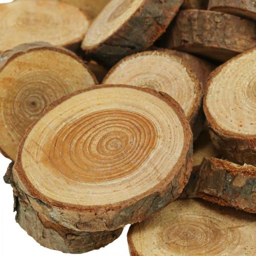 Discos de madera deco rocía madera pino redondo Ø2-3cm 500g