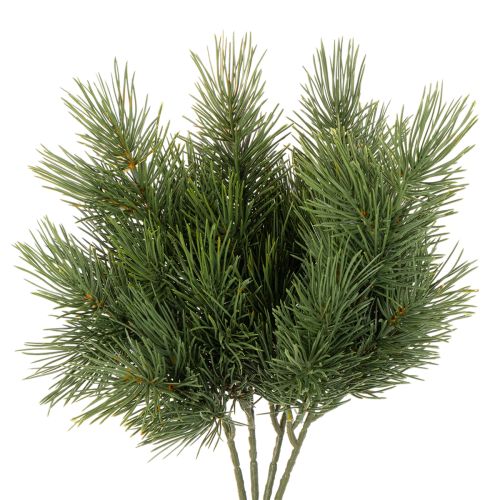 Rama de pino artificial para decoración invernal, 40 cm, 4 unidades