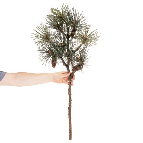 Rama de pino artificial con piñas, decoración para salón, 93 cm. | Floristik24.es