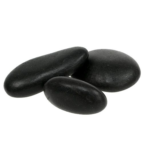 Floristik24 Guijarros negros 4cm - 7cm 1kg