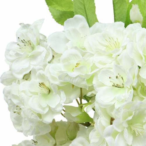 Floristik24 Cherry branch cream 45cm 3pcs para decoración