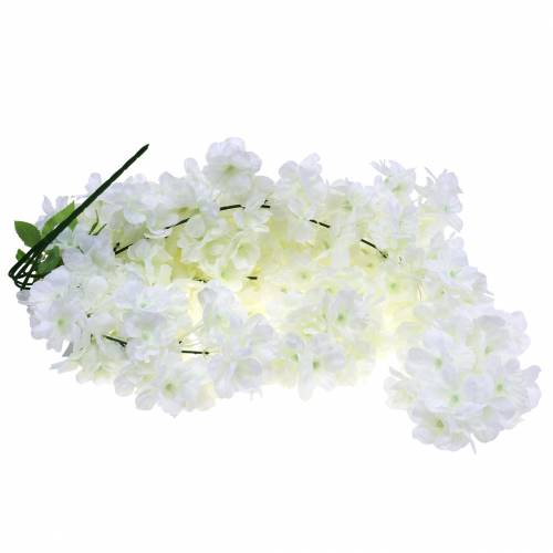 Artículo Rama de cerezo en flor con 5 ramas artificial blanca 75cm