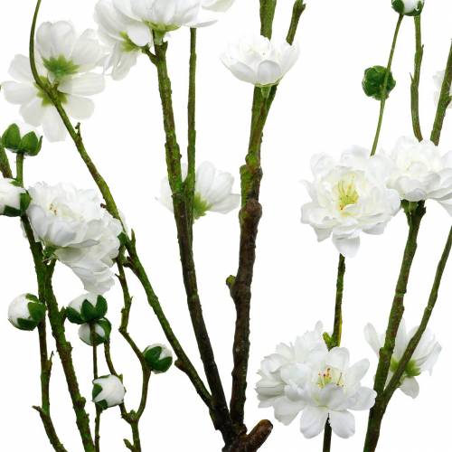Artículo Rama de flor de cerezo rama decorativa artificial blanca decoración de primavera de flor de cerezo