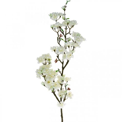 Floristik24 Rama de cerezo blanca decoración de primavera artificial rama decorativa 110cm